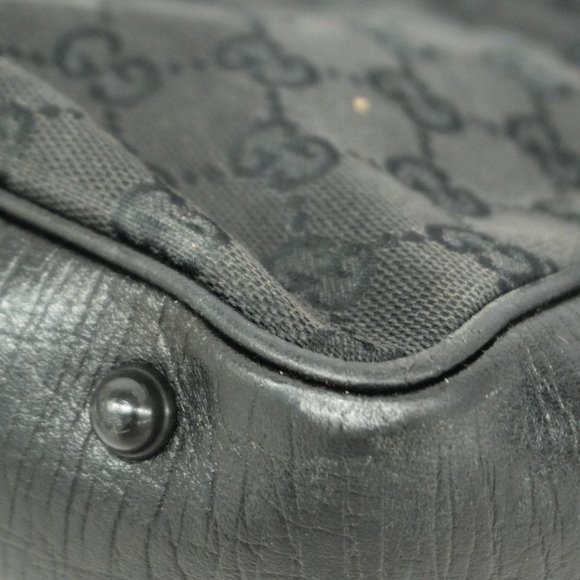 Gucci Tote Bag GG Canvas Bamboo 112530 Black Women's - Picture 7 of 14